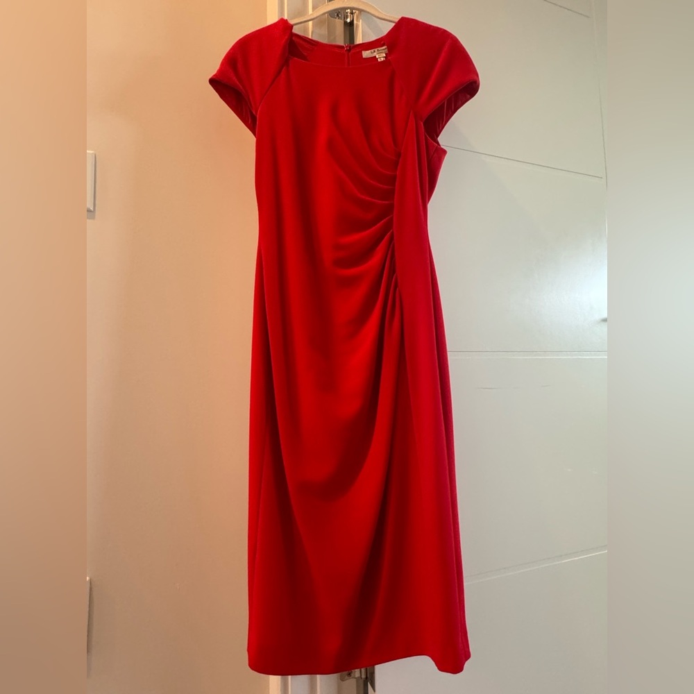 LK Bennett Red Midi Dress size 6 - Picture 5 of 10